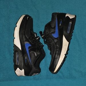 Nike Black and Blue Air Max Sneakers